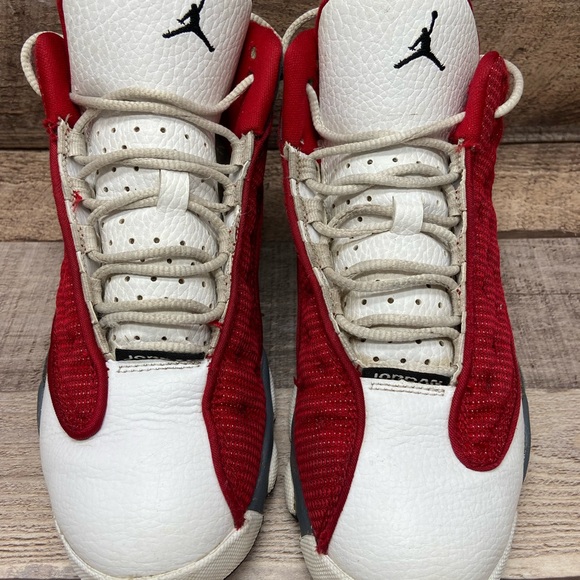 Nike Air Jordan 13 Retro Red Flint Grey 414575-600 Youth Size 3Y Women Size 4.5 - Picture 3 of 12